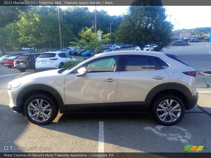 Platinum Quartz Metallic / Black 2023 Mazda CX-30 S Preferred AWD
