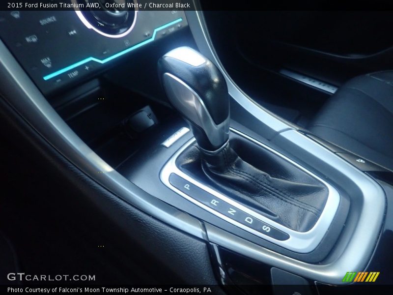 Oxford White / Charcoal Black 2015 Ford Fusion Titanium AWD