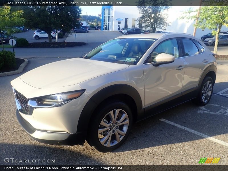 Platinum Quartz Metallic / Black 2023 Mazda CX-30 S Preferred AWD
