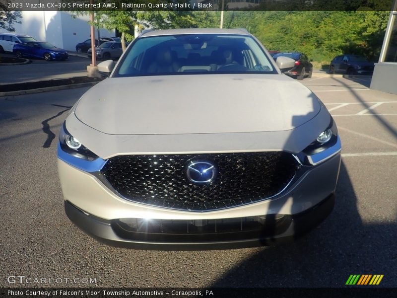 Platinum Quartz Metallic / Black 2023 Mazda CX-30 S Preferred AWD