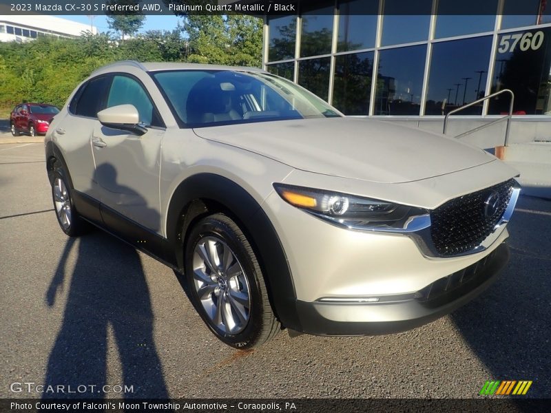 Platinum Quartz Metallic / Black 2023 Mazda CX-30 S Preferred AWD