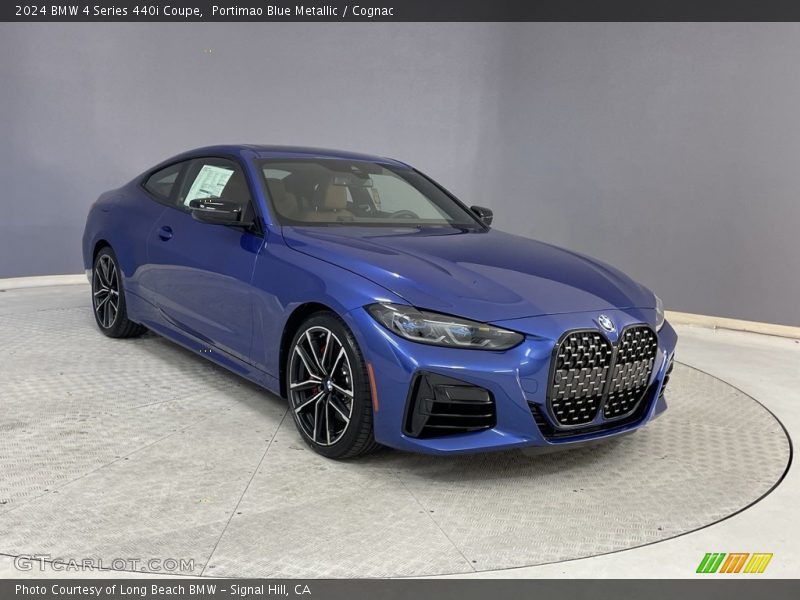 Portimao Blue Metallic / Cognac 2024 BMW 4 Series 440i Coupe
