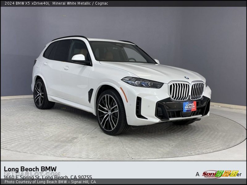 Mineral White Metallic / Cognac 2024 BMW X5 xDrive40i