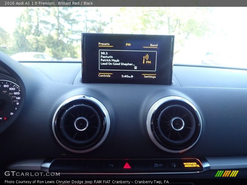Brilliant Red / Black 2016 Audi A3 1.8 Premium