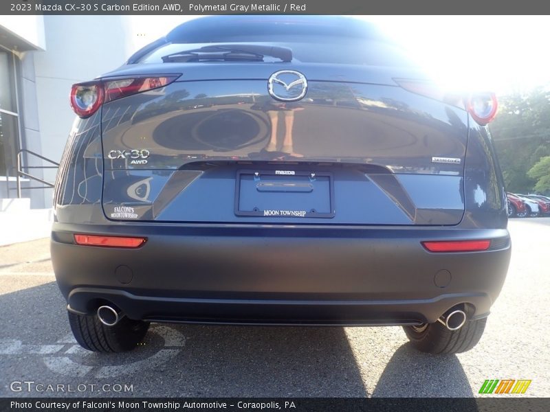 Polymetal Gray Metallic / Red 2023 Mazda CX-30 S Carbon Edition AWD