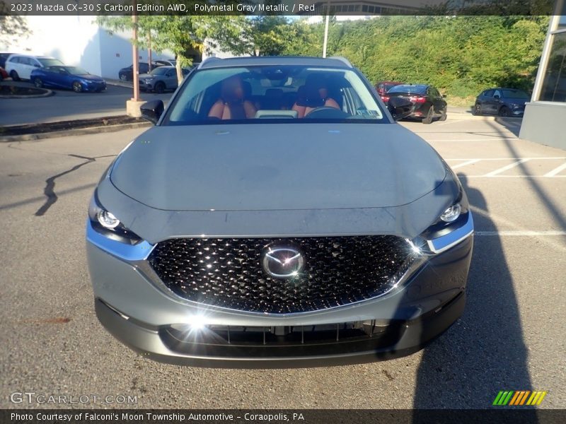 Polymetal Gray Metallic / Red 2023 Mazda CX-30 S Carbon Edition AWD
