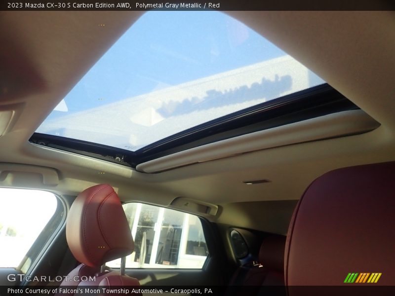 Polymetal Gray Metallic / Red 2023 Mazda CX-30 S Carbon Edition AWD
