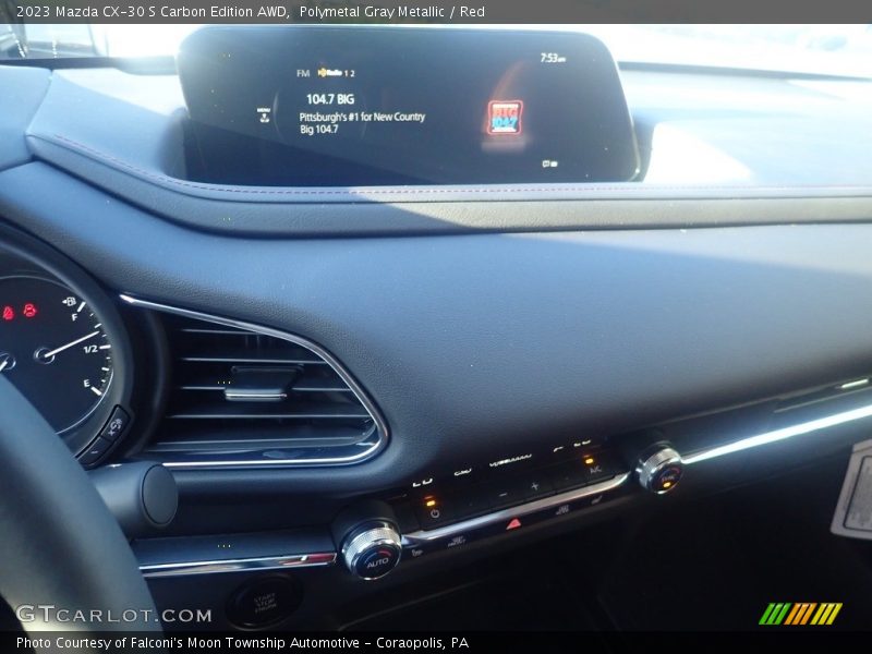 Polymetal Gray Metallic / Red 2023 Mazda CX-30 S Carbon Edition AWD