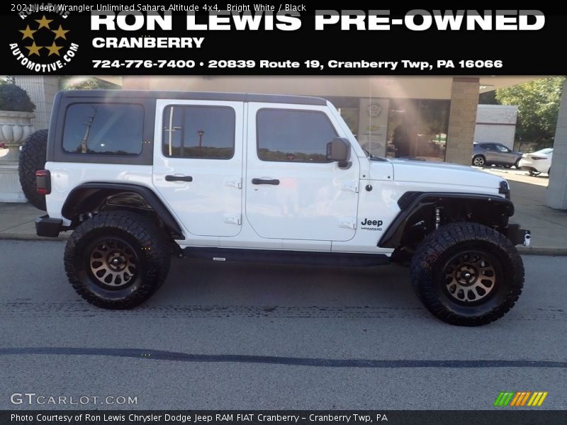 Bright White / Black 2021 Jeep Wrangler Unlimited Sahara Altitude 4x4