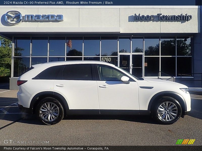 Rhodium White Premium / Black 2024 Mazda CX-90 Preferred Plus AWD