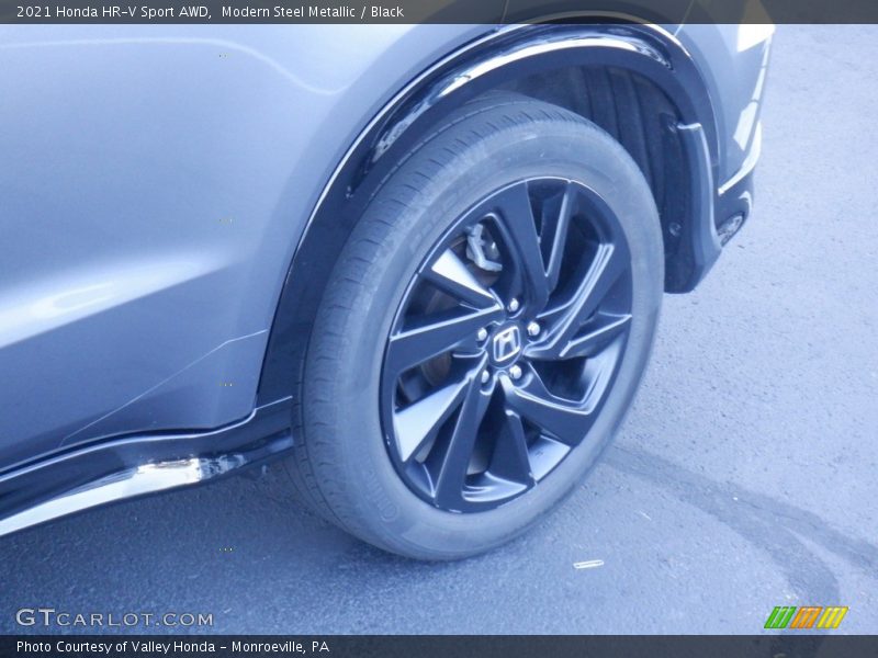 Modern Steel Metallic / Black 2021 Honda HR-V Sport AWD