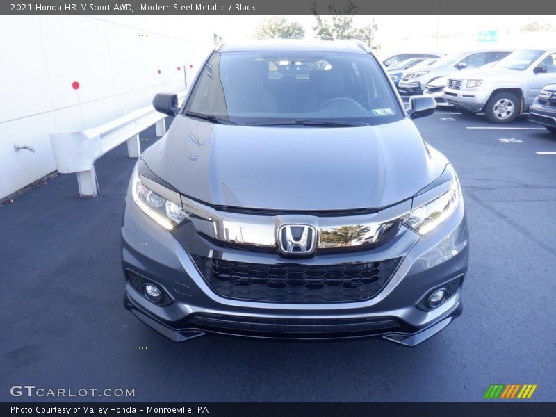 Modern Steel Metallic / Black 2021 Honda HR-V Sport AWD