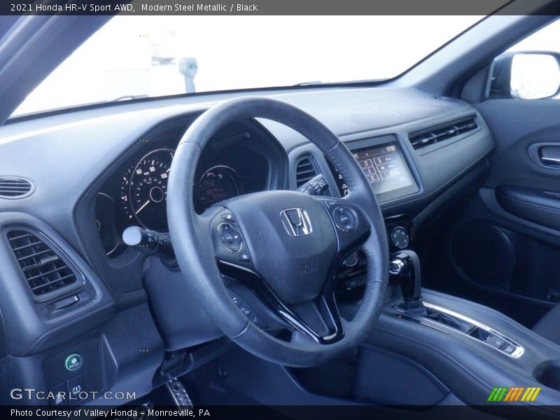 Modern Steel Metallic / Black 2021 Honda HR-V Sport AWD