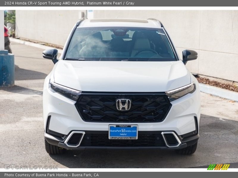 Platinum White Pearl / Gray 2024 Honda CR-V Sport Touring AWD Hybrid