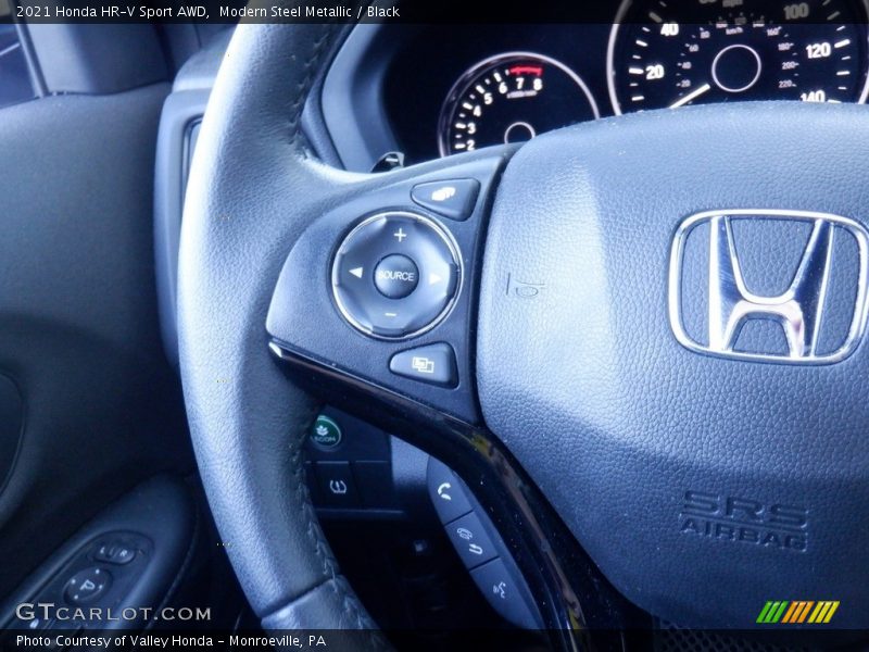 Modern Steel Metallic / Black 2021 Honda HR-V Sport AWD