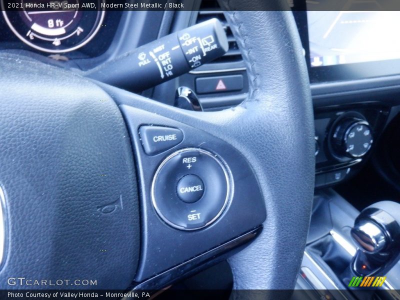 Modern Steel Metallic / Black 2021 Honda HR-V Sport AWD