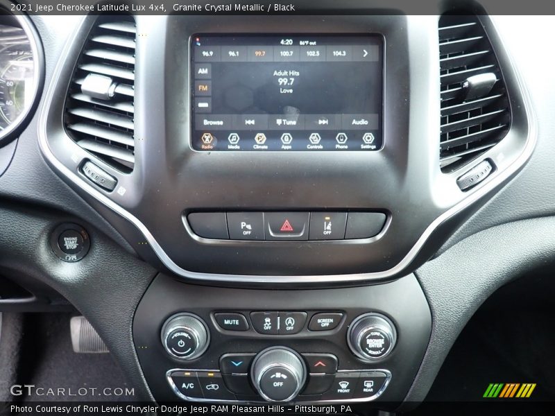 Controls of 2021 Cherokee Latitude Lux 4x4