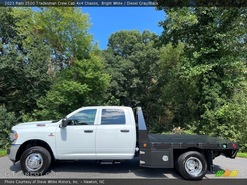 Bright White / Diesel Gray/Black 2023 Ram 3500 Tradesman Crew Cab 4x4 Chassis