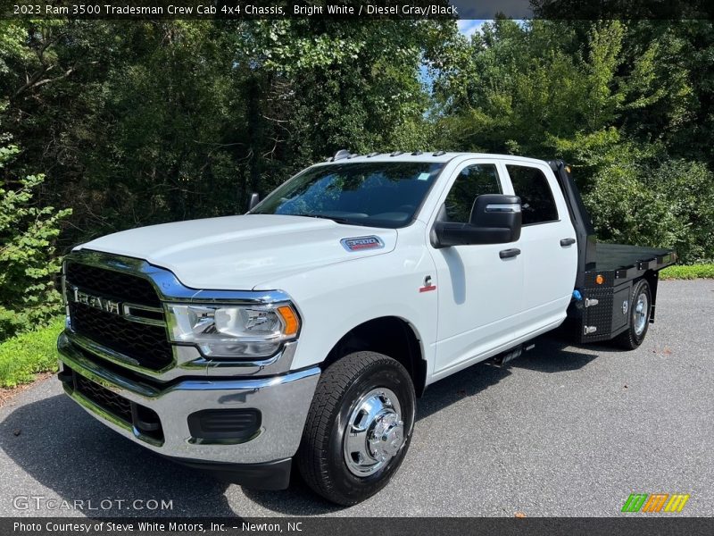 Bright White / Diesel Gray/Black 2023 Ram 3500 Tradesman Crew Cab 4x4 Chassis