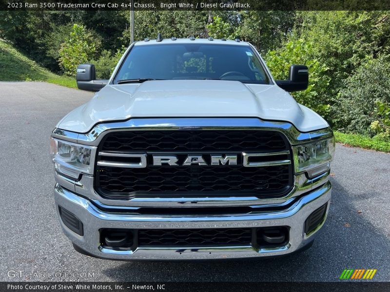 Bright White / Diesel Gray/Black 2023 Ram 3500 Tradesman Crew Cab 4x4 Chassis