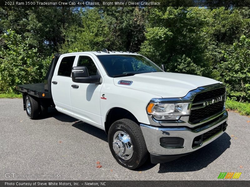 Bright White / Diesel Gray/Black 2023 Ram 3500 Tradesman Crew Cab 4x4 Chassis