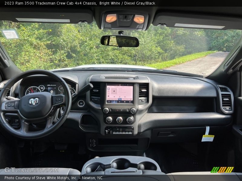 Bright White / Diesel Gray/Black 2023 Ram 3500 Tradesman Crew Cab 4x4 Chassis
