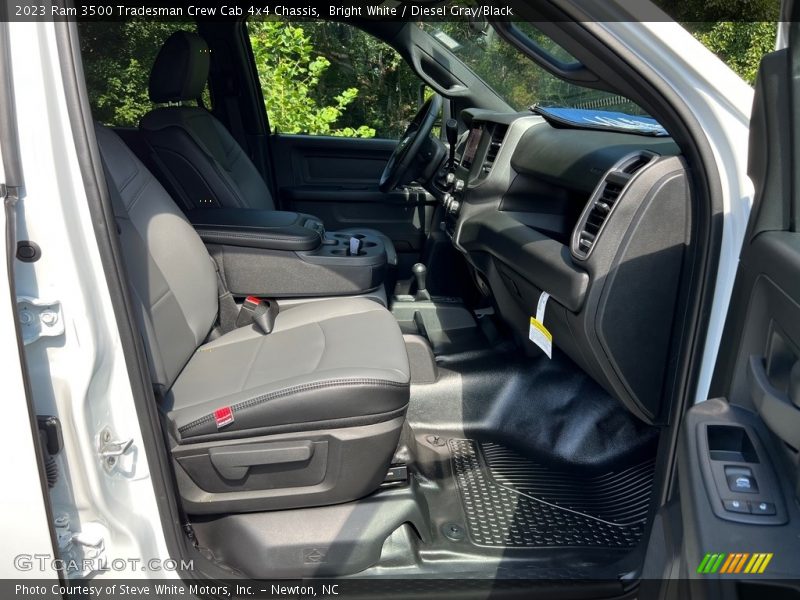 Bright White / Diesel Gray/Black 2023 Ram 3500 Tradesman Crew Cab 4x4 Chassis