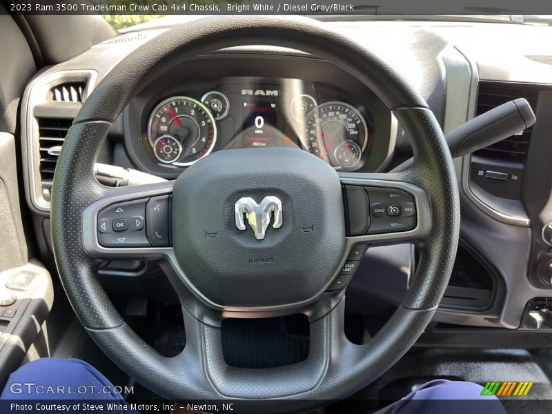 Bright White / Diesel Gray/Black 2023 Ram 3500 Tradesman Crew Cab 4x4 Chassis