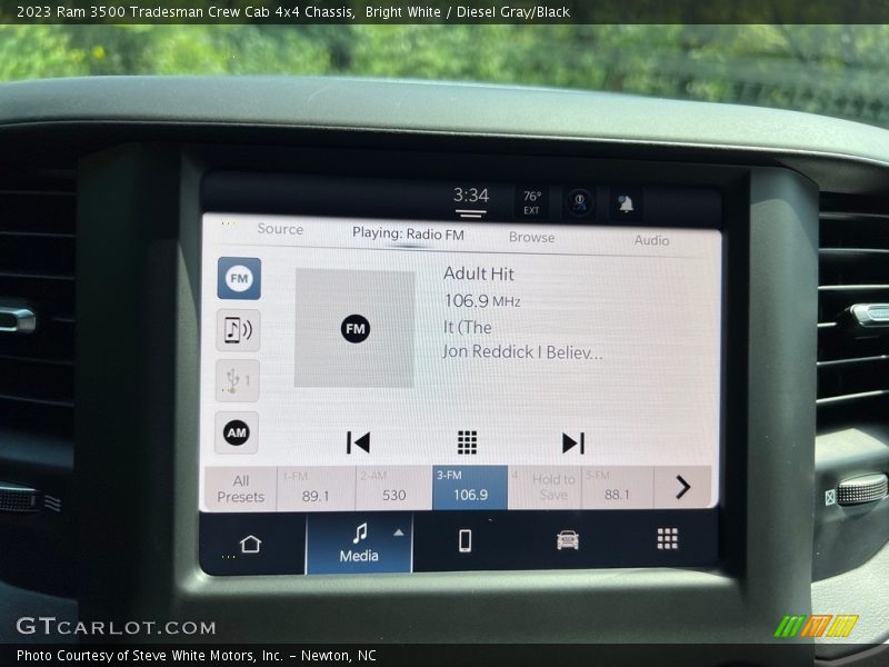 Bright White / Diesel Gray/Black 2023 Ram 3500 Tradesman Crew Cab 4x4 Chassis