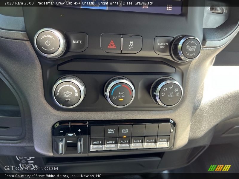 Bright White / Diesel Gray/Black 2023 Ram 3500 Tradesman Crew Cab 4x4 Chassis