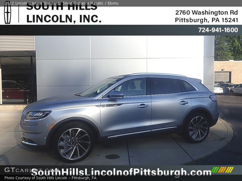 Silver Radiance Metallic / Ebony 2022 Lincoln Nautilus Standard