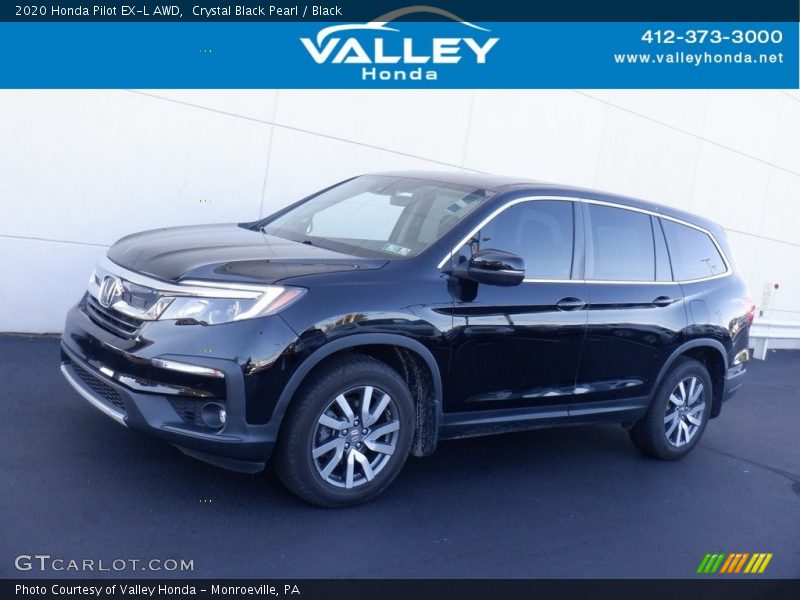 Crystal Black Pearl / Black 2020 Honda Pilot EX-L AWD