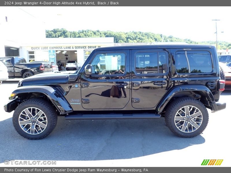 Black / Black 2024 Jeep Wrangler 4-Door High Altitude 4xe Hybrid