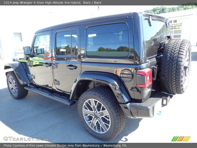 Black / Black 2024 Jeep Wrangler 4-Door High Altitude 4xe Hybrid