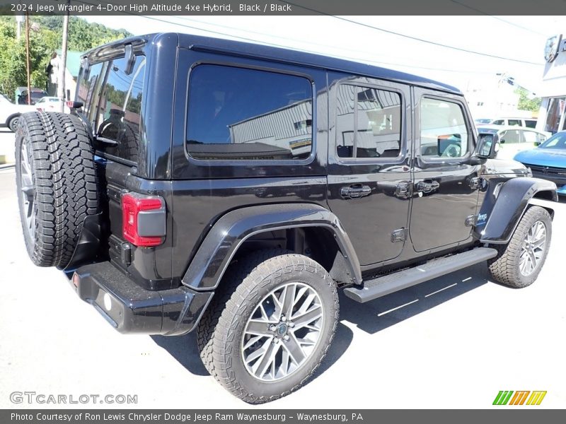 Black / Black 2024 Jeep Wrangler 4-Door High Altitude 4xe Hybrid