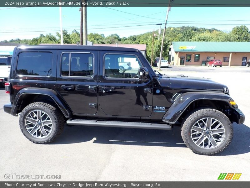 Black / Black 2024 Jeep Wrangler 4-Door High Altitude 4xe Hybrid