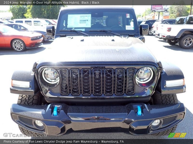 Black / Black 2024 Jeep Wrangler 4-Door High Altitude 4xe Hybrid