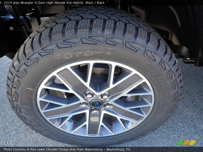 Black / Black 2024 Jeep Wrangler 4-Door High Altitude 4xe Hybrid