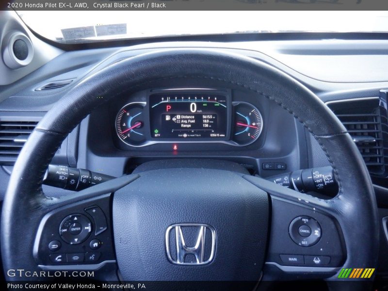 Crystal Black Pearl / Black 2020 Honda Pilot EX-L AWD