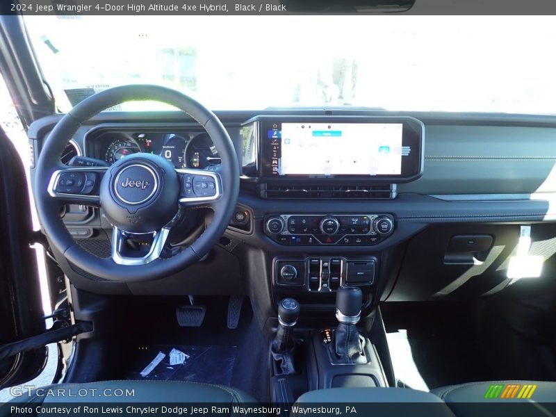 Black / Black 2024 Jeep Wrangler 4-Door High Altitude 4xe Hybrid