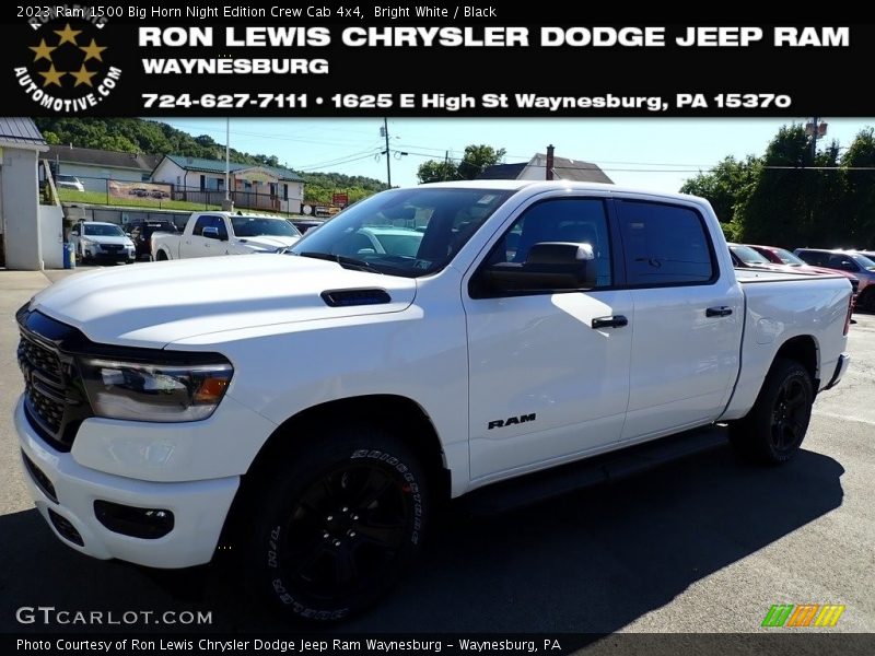 Bright White / Black 2023 Ram 1500 Big Horn Night Edition Crew Cab 4x4