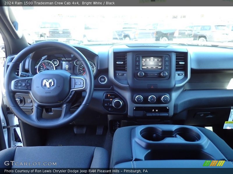 Bright White / Black 2024 Ram 1500 Tradesman Crew Cab 4x4