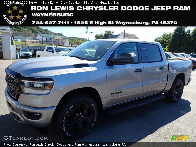 Billet Silver Metallic / Black 2023 Ram 1500 Big Horn Night Edition Crew Cab 4x4