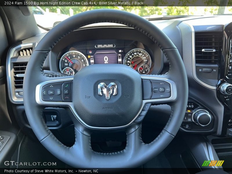  2024 1500 Big Horn Night Edition Crew Cab 4x4 Steering Wheel