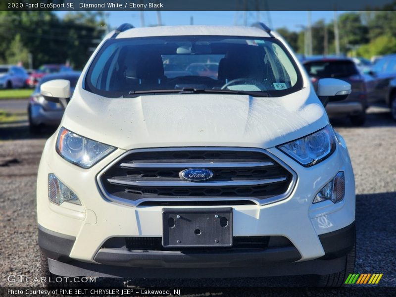 Diamond White / Ebony Black 2020 Ford EcoSport SE