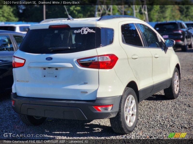 Diamond White / Ebony Black 2020 Ford EcoSport SE