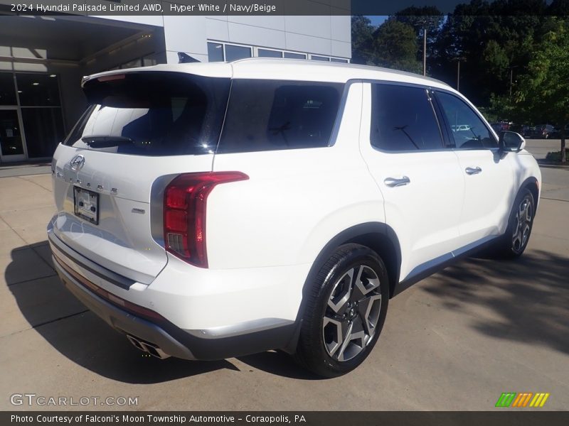 Hyper White / Navy/Beige 2024 Hyundai Palisade Limited AWD