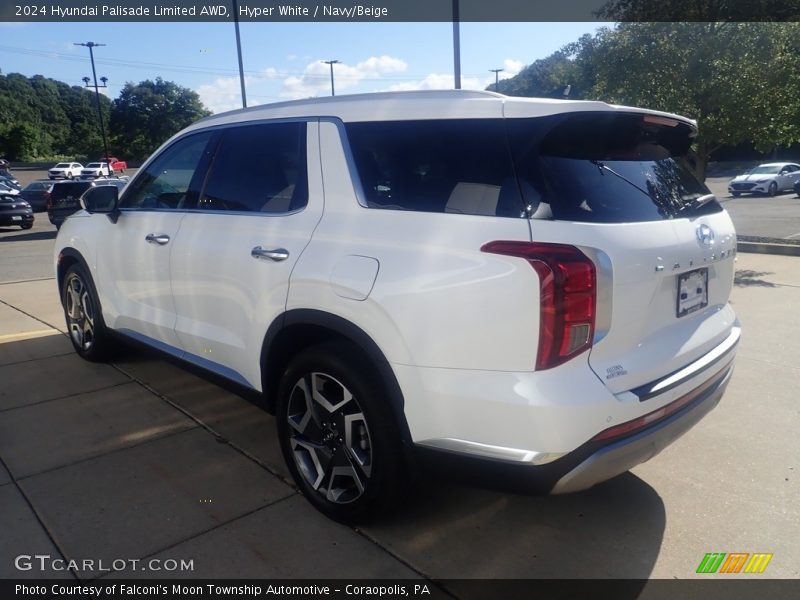 Hyper White / Navy/Beige 2024 Hyundai Palisade Limited AWD
