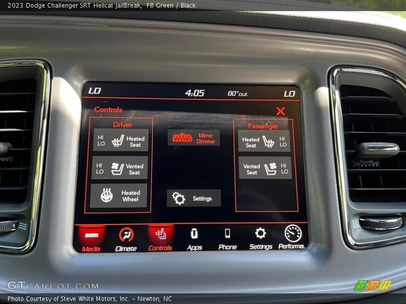 Controls of 2023 Challenger SRT Hellcat JailBreak