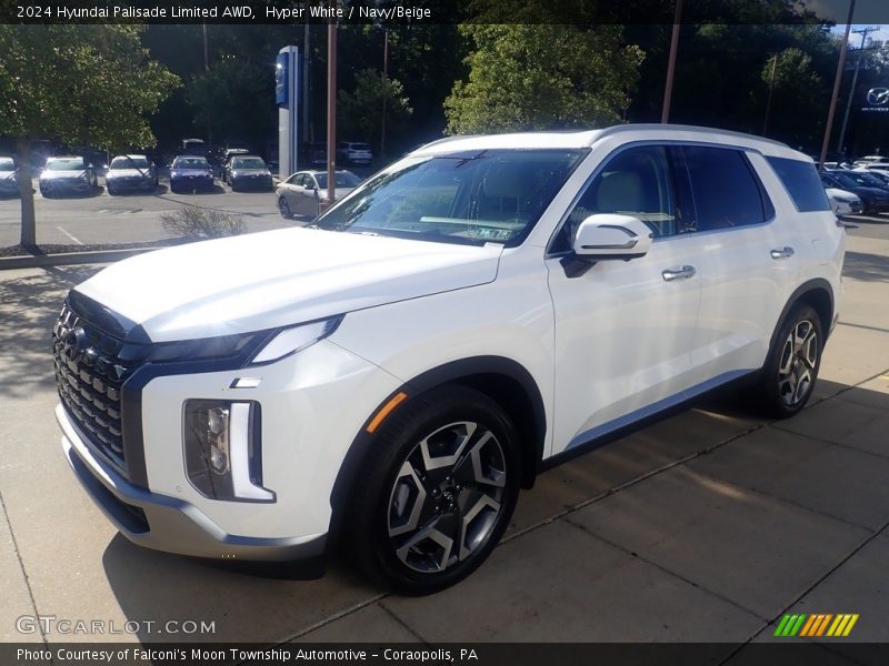 Hyper White / Navy/Beige 2024 Hyundai Palisade Limited AWD